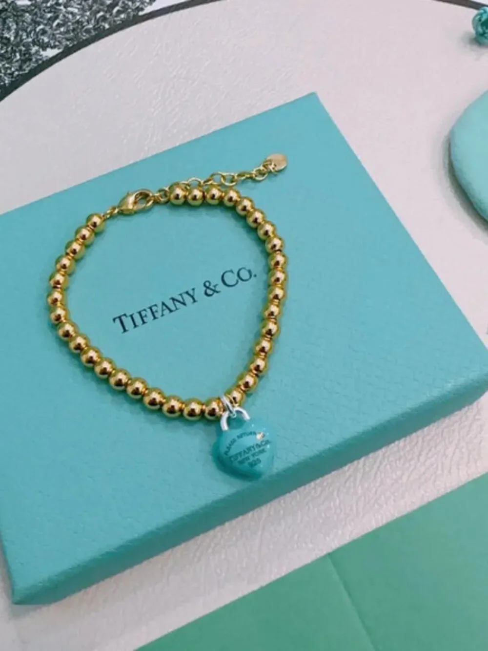 Tiffany & Co. Blue Heart Gold Bracelet